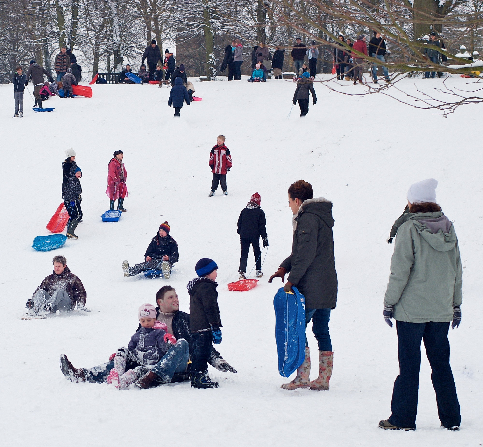 It's his turn with the sledge